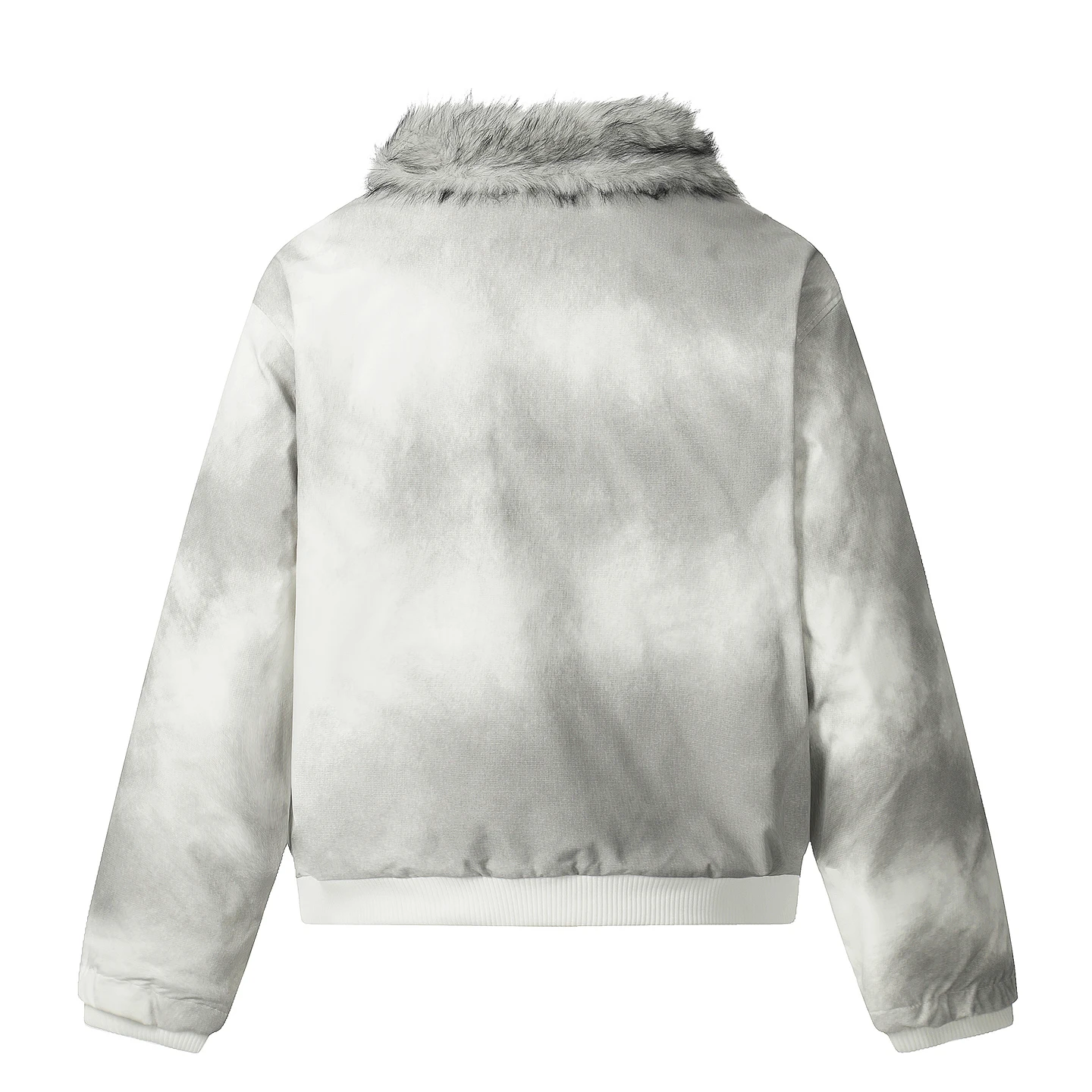 شتاء جديد الأمريكية الرجعية الرجال الصوف مبطن سميكة الفراء طوق قصيرة فضفاضة عادية أبيض أسود سترة قطن #4