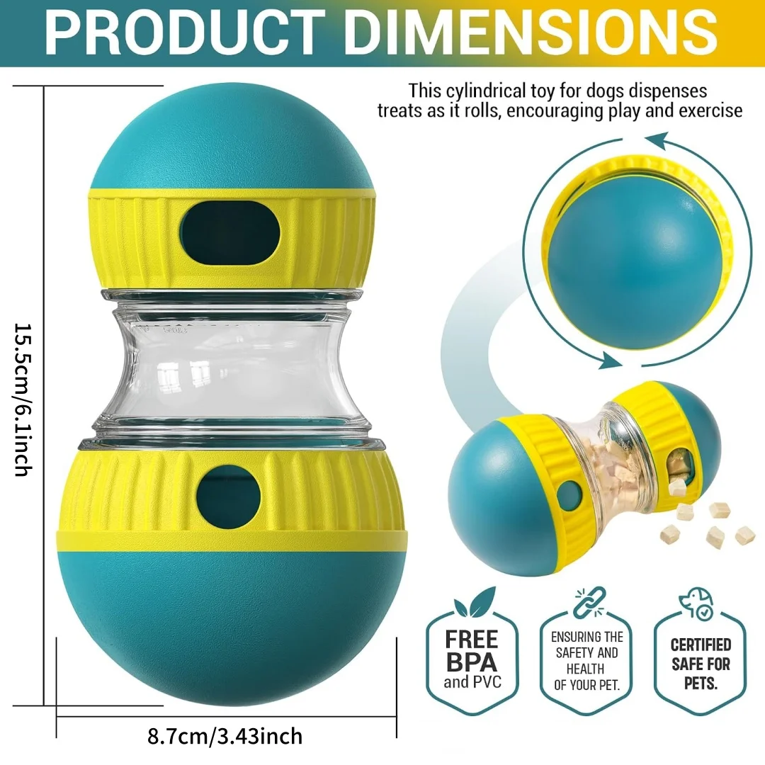 Interactive Dog Puzzle Toy - Food Dispenser Dispenser Rich Toys, Used to Solve Bored Training Games Interactive Dog Toys