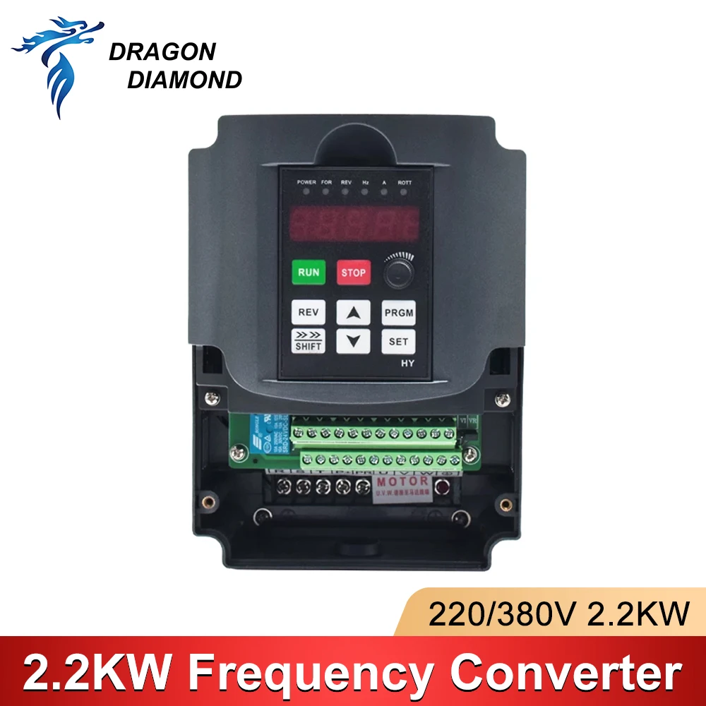 HY 2.2kw VFD Variable Frequency Inverter 220V/380V For CNC Spindle Motor Speed Control Drive HuanYang Converter 0-400Hz