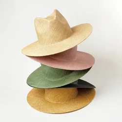 2025New Fashion Dyeing Jazz Treasure Grass Sun Hat American Spring Summer Simple Lightweight Beach Big Eaves Sunscreen Straw Hat
