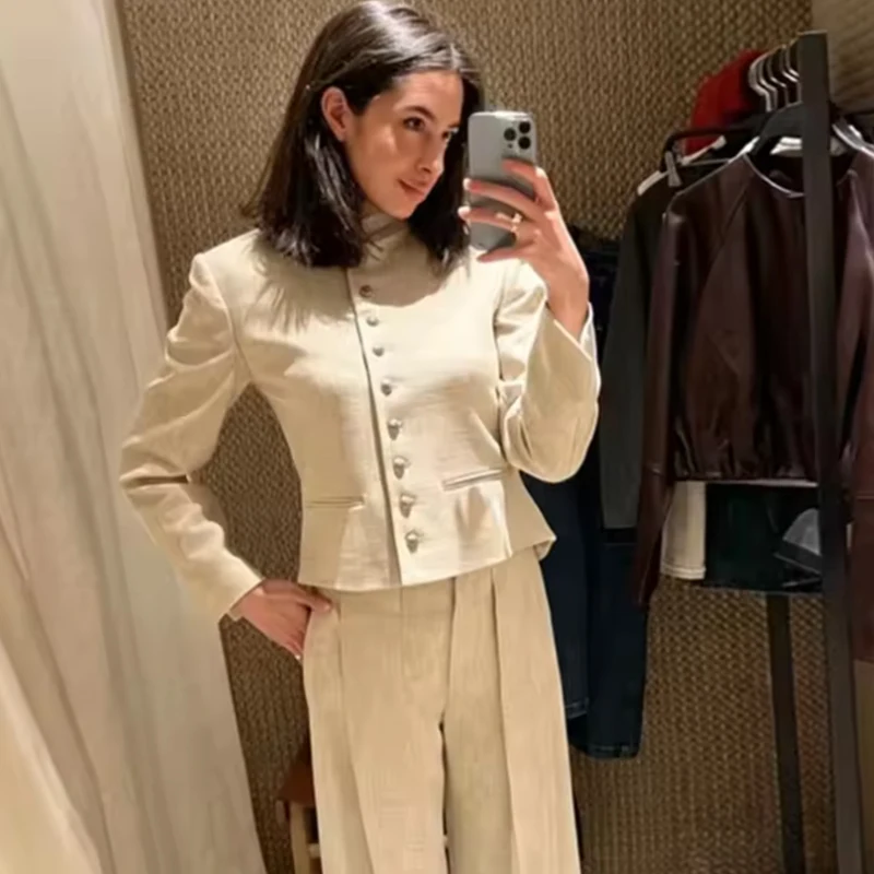 

Spring New Women's Jackets Blouse 2026 New Fashion Slim Short Coats Women's Chic Street Youth Unique Warm Outerwear Coats