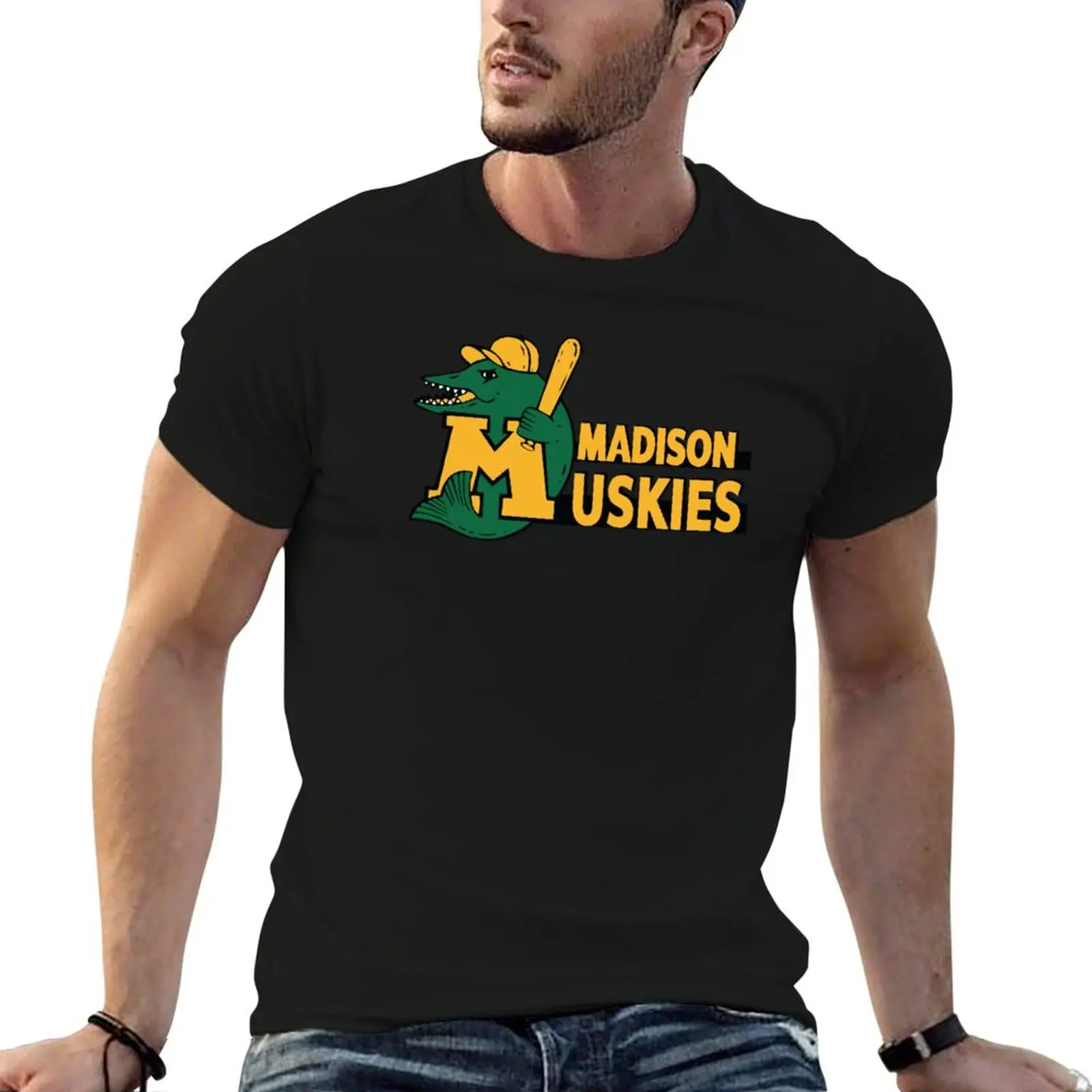Madison Muskies T-Shirt Vintage Style Printed Top
