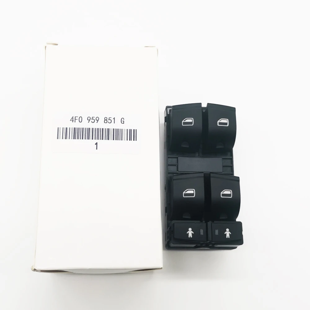 4f0959851G New Power Window Switch for AUDI A6 Q7 S6 2005-2011 ,4F0959851A5PR, 4F0959851D5PR, 4F0959851G5PR, SW10055