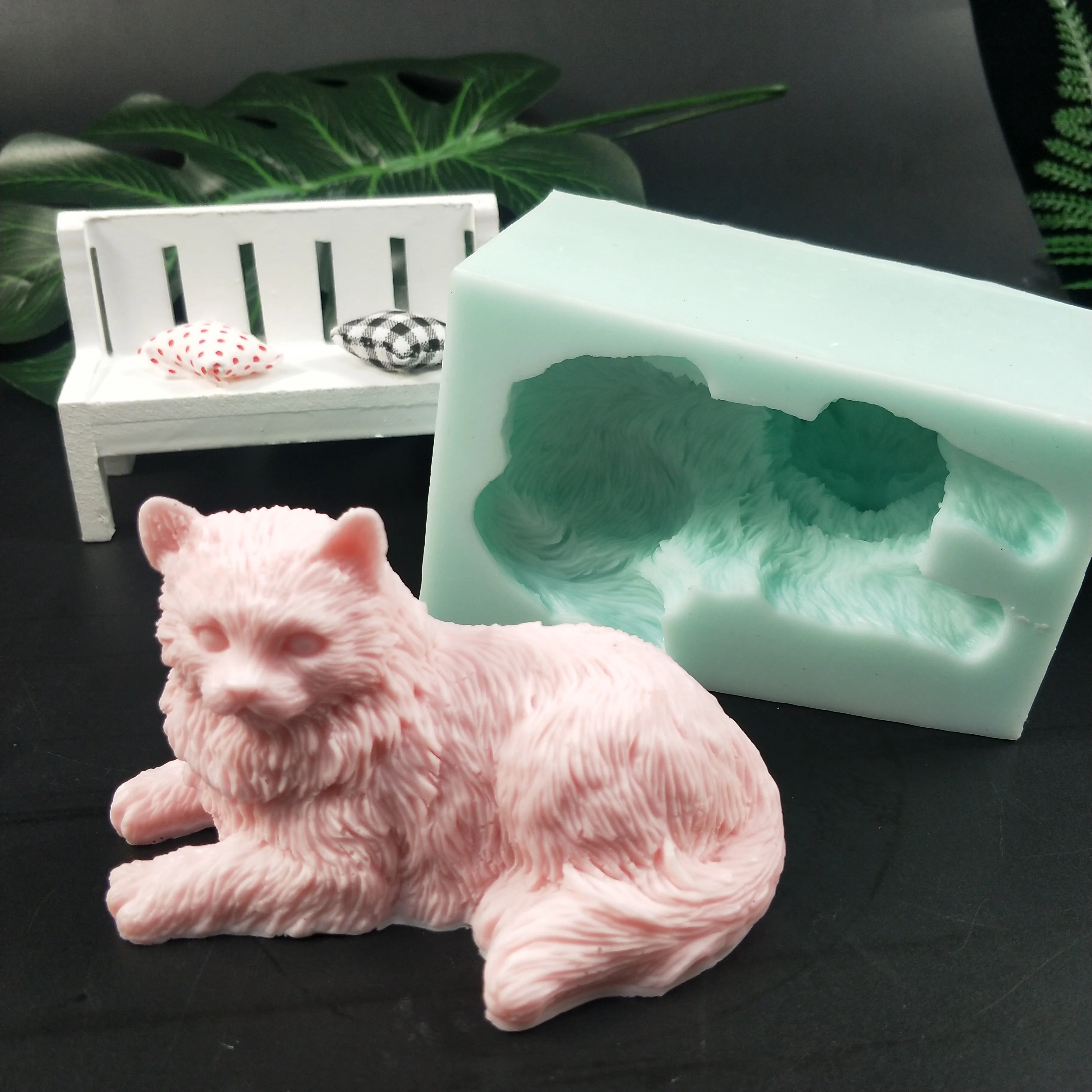 

3D Cute Cat Shape Silicone Mold Candle Mould Fondant Cake Soap Plaster Mould Soy Wax DIY Aroma Household Decoration Craft Tools