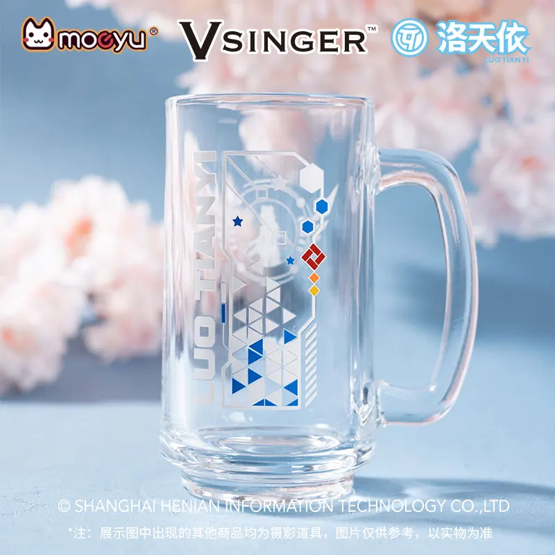 Moeyu V Singer Luo Tian Yi Glass Cup Coffee Tea Milk Juice Mug Color Changing Mug Cartoon Kawaii Cups Manga Drinkware