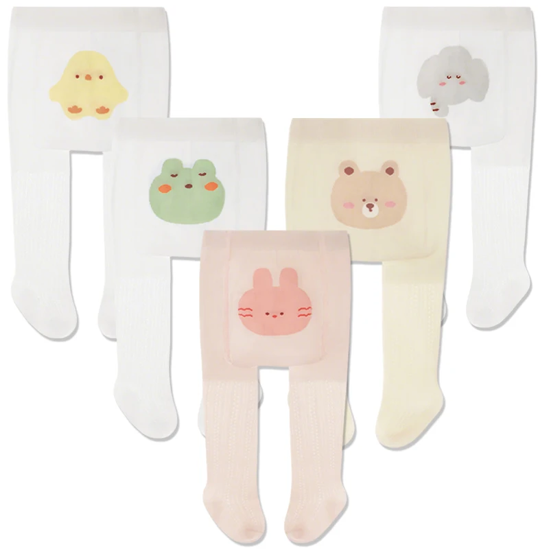 Baby Tights Summer Mesh Breathable Baby Legging Cute Cartoon Infant Pantyhose High Elastic Toddler Stocking