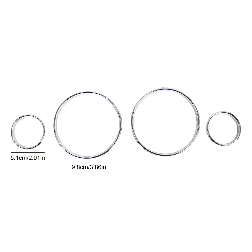 For BMW Chrome Gauge Dash Dial Rings Bezel Trim Speedometer AC for BMW E39 E38 E53 Car Circle Styling Cover Car Accessories