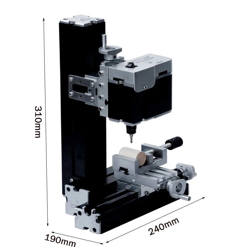 Mini Metal Milling Machine 60 W 12000 rpm Miniature Vertical Mill Lathe Woodworking DIY Miller