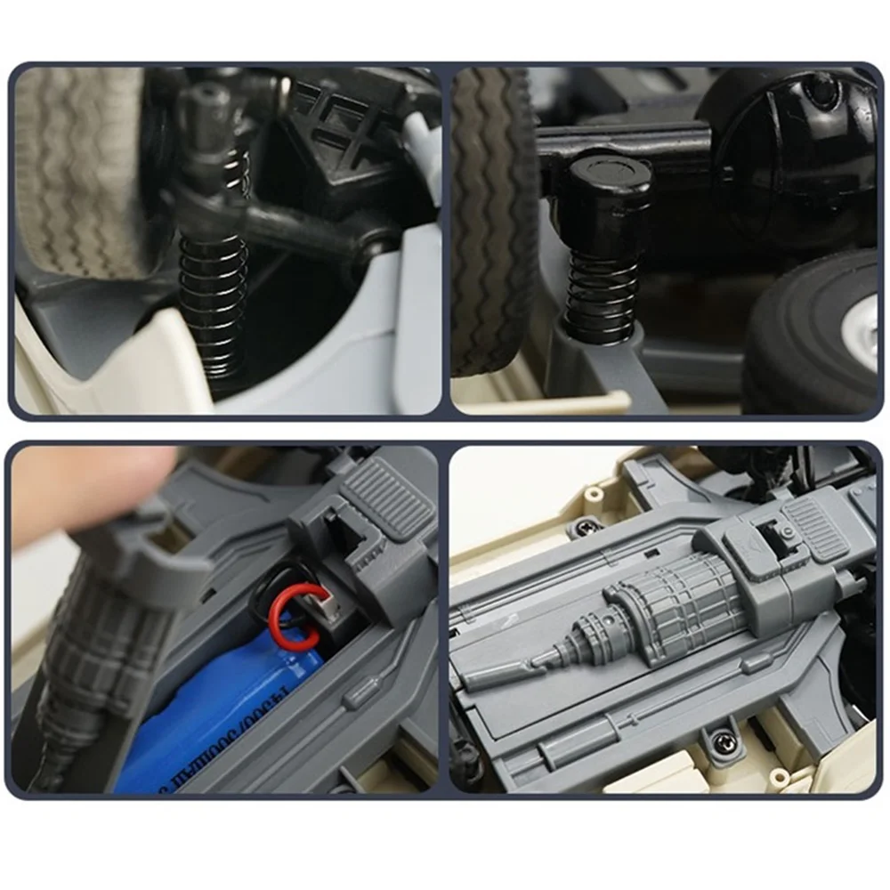 شاحنة تسلق محاكاة سيارة بتحكم عن بعد ، D12 Mini Drift ، 2WD ، إضاءة ليد ، على الطرق ، محرك مناسب ، WPL D12 ، ألعاب هدايا للأطفال ، 1B