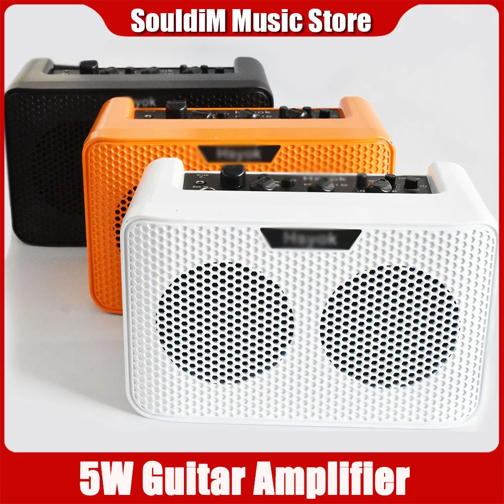 Electric Guitar Amplifier 5W Bluetooth Guitar Speaker Portable Mini Instrument Amplifier Amp Accessories  