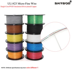 5~100m UL1423 PTFE Wire Silver Plated Single Core Cable (No Scroll) Micro Fine Copper Wires DIY High Temperature Electronic Line