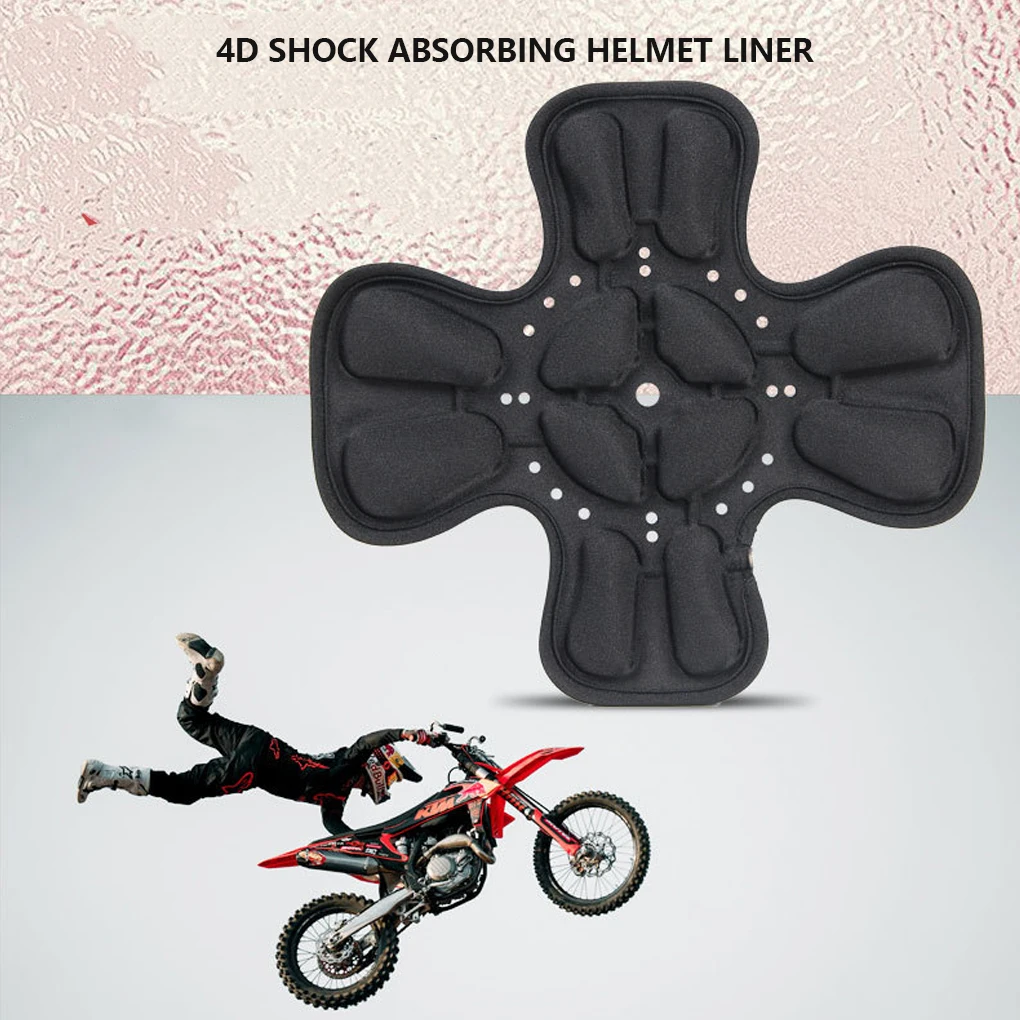 4D Safety Airbag Motorcycle Helmet Inner Pad Shock Absorption Protective Pads Soft Breathable Protection Helmet Cushion Lining