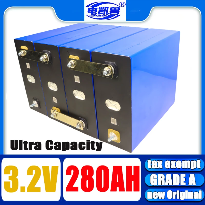 

1-16 new 3.2V 280ah 320ah LiFePo4 batteries A-grade DIY 12V 24V 48V RV ship household energy storage batteries EU/US tax-free