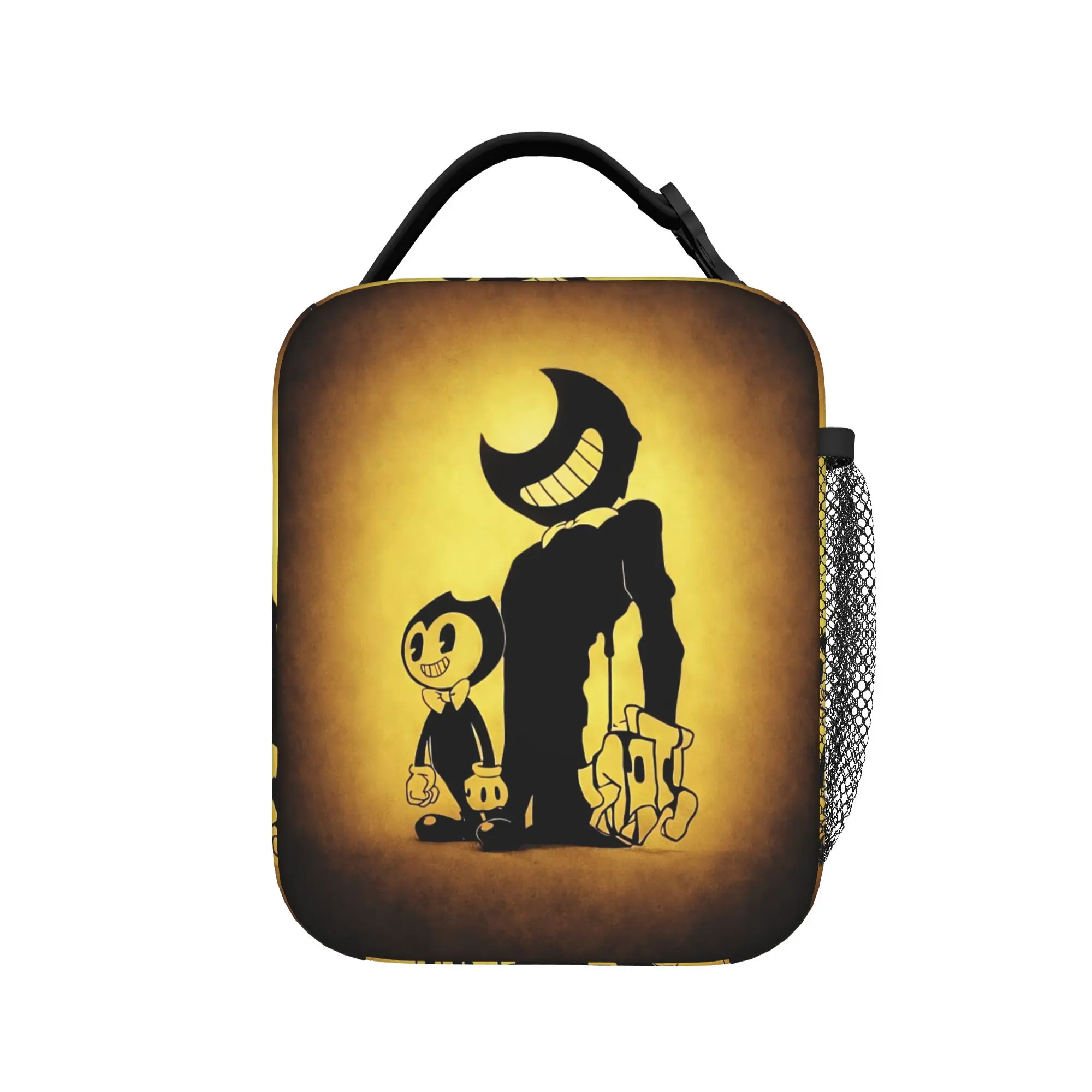 B-Bendys And The Dark Revival Lunch Bag  Office Lunch Box For Unisex Print Thermal Lunch Bags Oxford Portable Zipper Cooler Bag