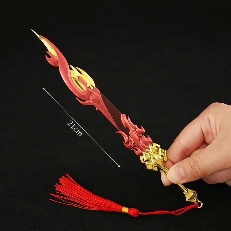 Game Weapon Anime Surrounding 21cm Li Xinshan Sea Frost Cutting Zinc Alloy Weapon Model Decoration Weapon Collection Toys