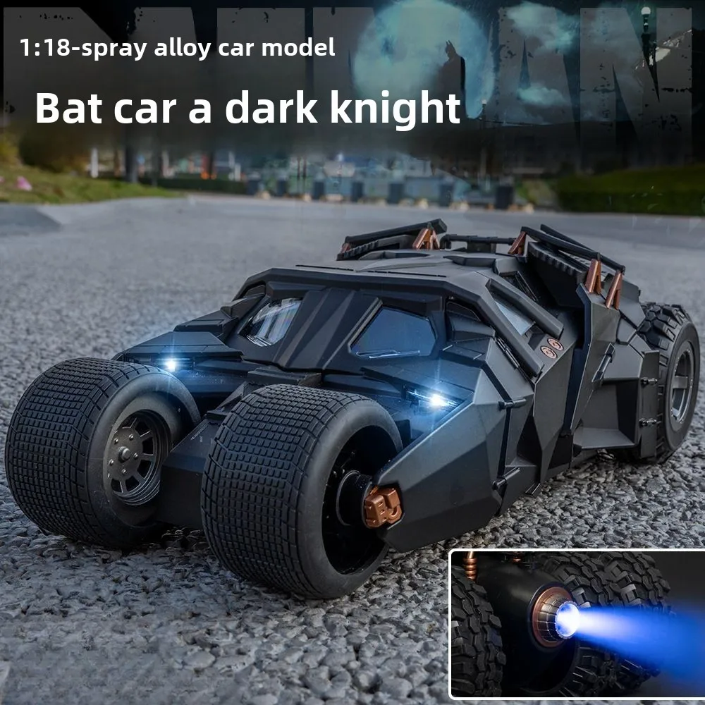 

Genuine Dark Knight Convertible Sports Car Toy Car Collection Model Ornaments Male Alloy 1:18 Batman Chariot