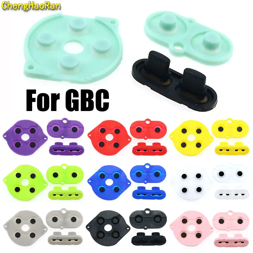 

ChengHaoRan 10Color Rubber Conductive Buttons A-B D-Pad For Game Boy Color GBC Silicone Conductive Start Select Keypad