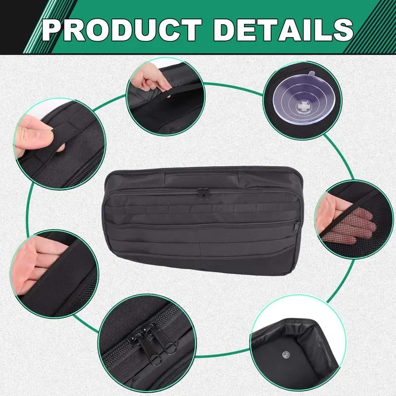 For Chery Zongheng G700 2025-2026 Oxford Fabric Suction Cup Trunk Side Storage Bag Rear Window Organizer Accessories