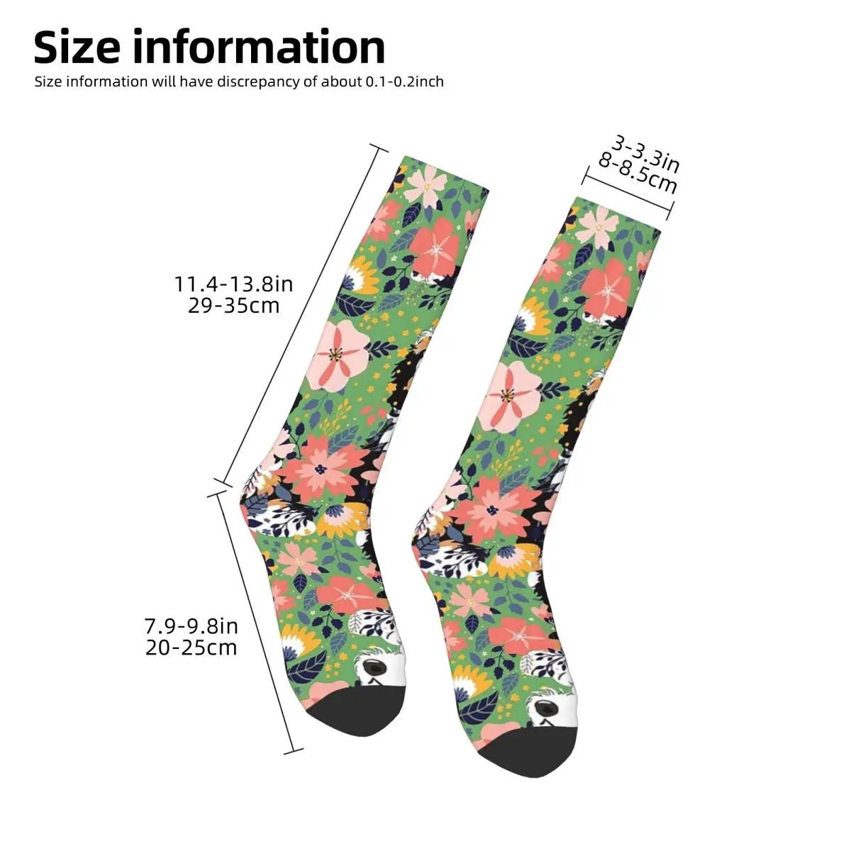 Tri Color Bernedoodle Garden Socks Harajuku Soft Stockings All Season Long Socks Accessories for Man's Woman's Christmas Gifts