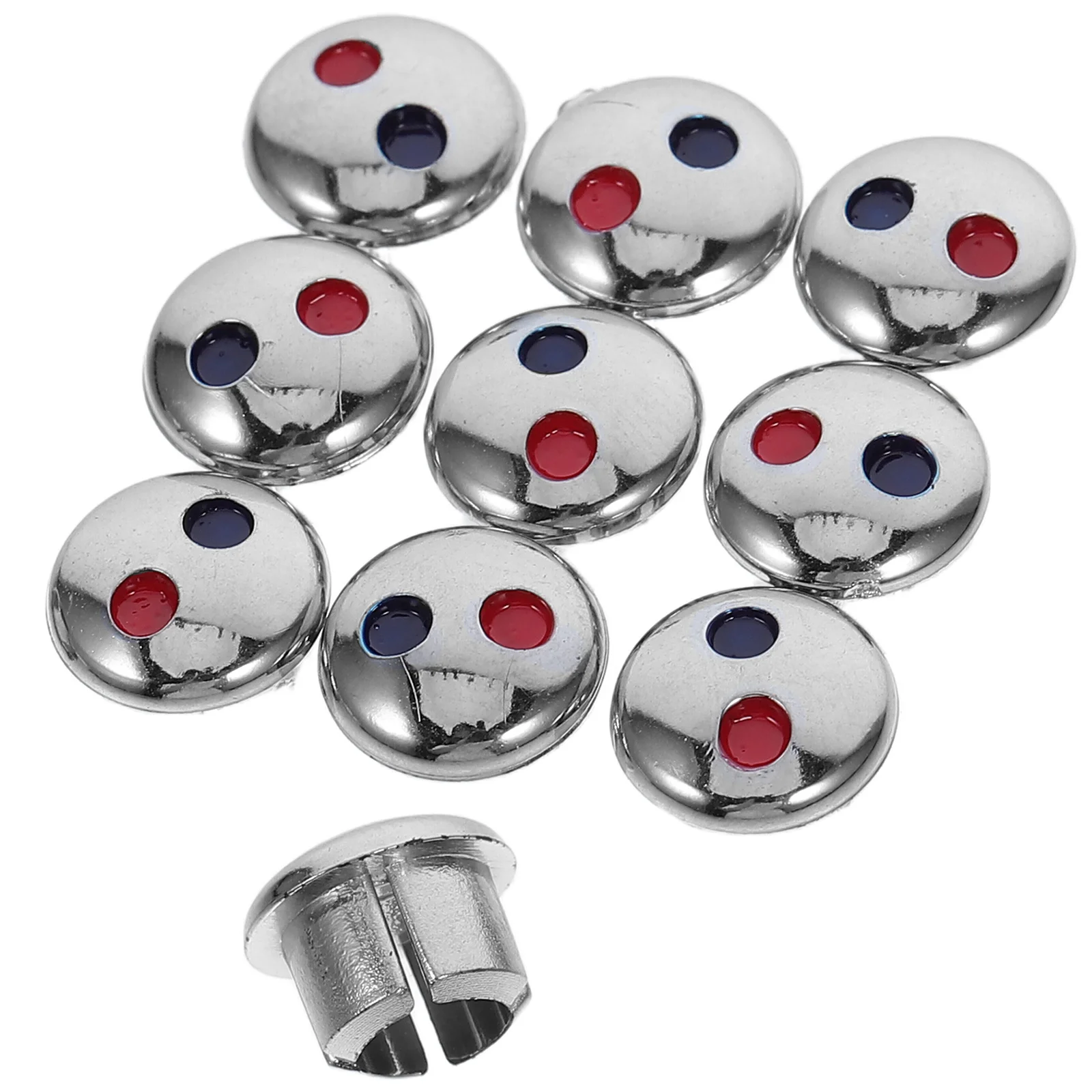 10 Pcs Faucet Logo Replacement Parts Hardware Hot and Cold Buttons Sign Knobs Component
