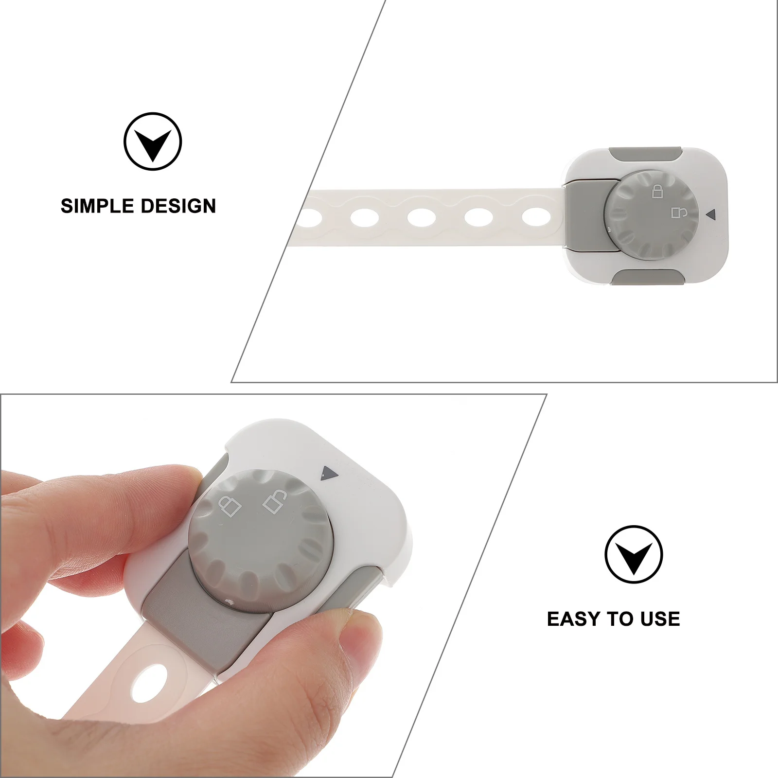 2 إلى 10 قطعة قفل أمان الطفل حامي باب خزانة الطفل متعددة الوظائف قفل خزانة الرضع سلامة اليد جهاز مكافحة قرصة #2