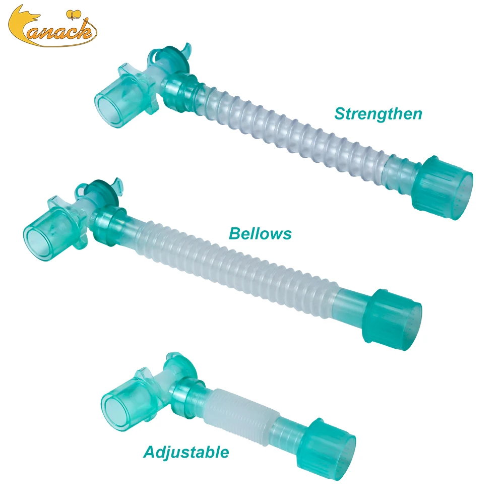 

Breathing Circuit Extension Tube Medical Grade PVCAdjustable Strengthen Tubes 360° Rotatable Interface Medical Accessories