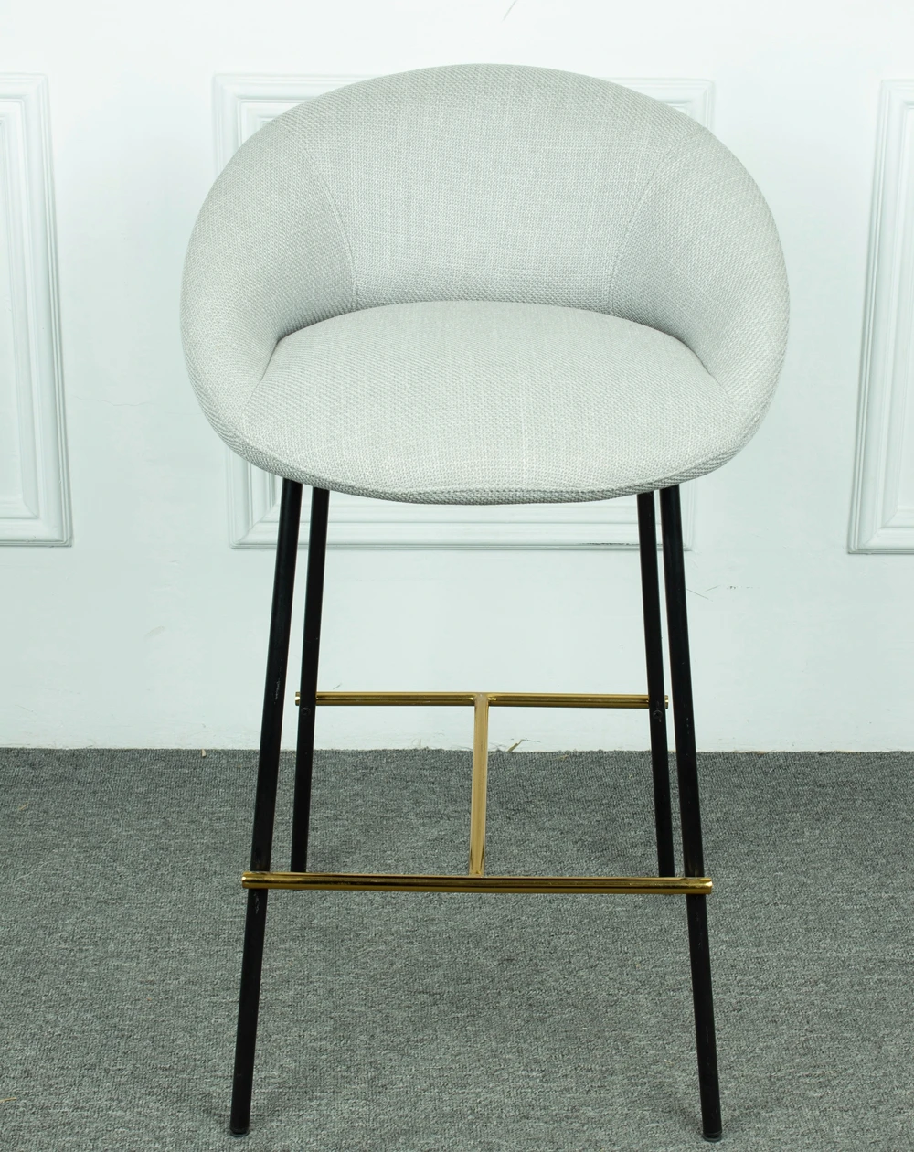 ￥#Modern Nordic Metal & Fabric Home Furniture Stool Chair Luxury High Kitchen & Dining Bar Table Home Decor