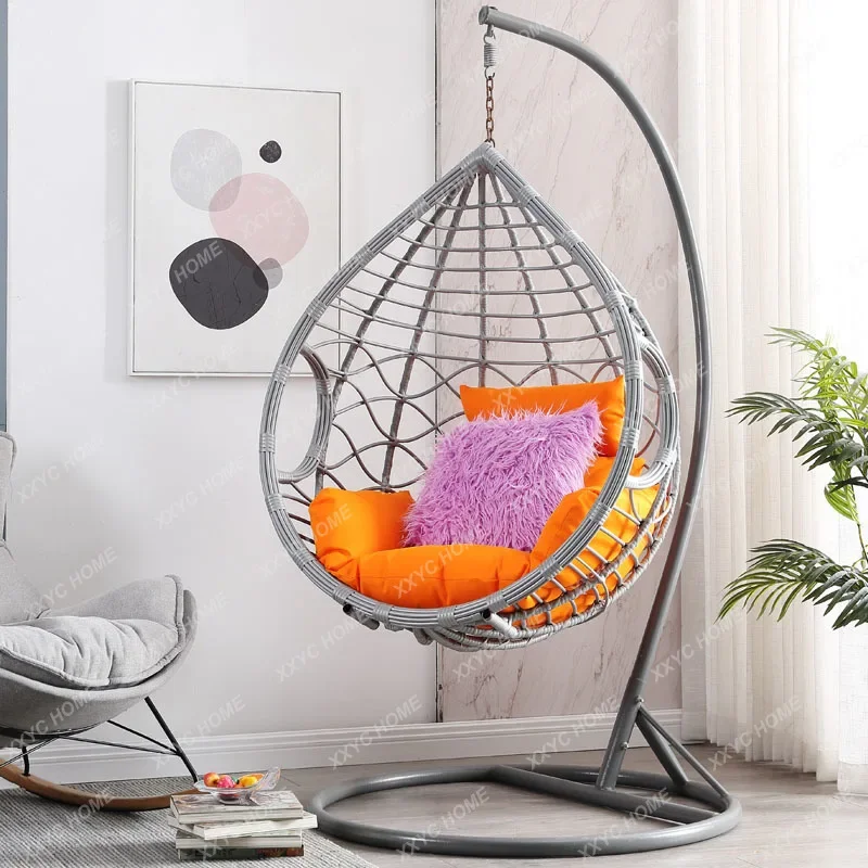 

Thick Rattan Hanging Basket Immitation Rattan Hammock Outdoor Swing Rattan Chair Balcony Room Cradle Chair