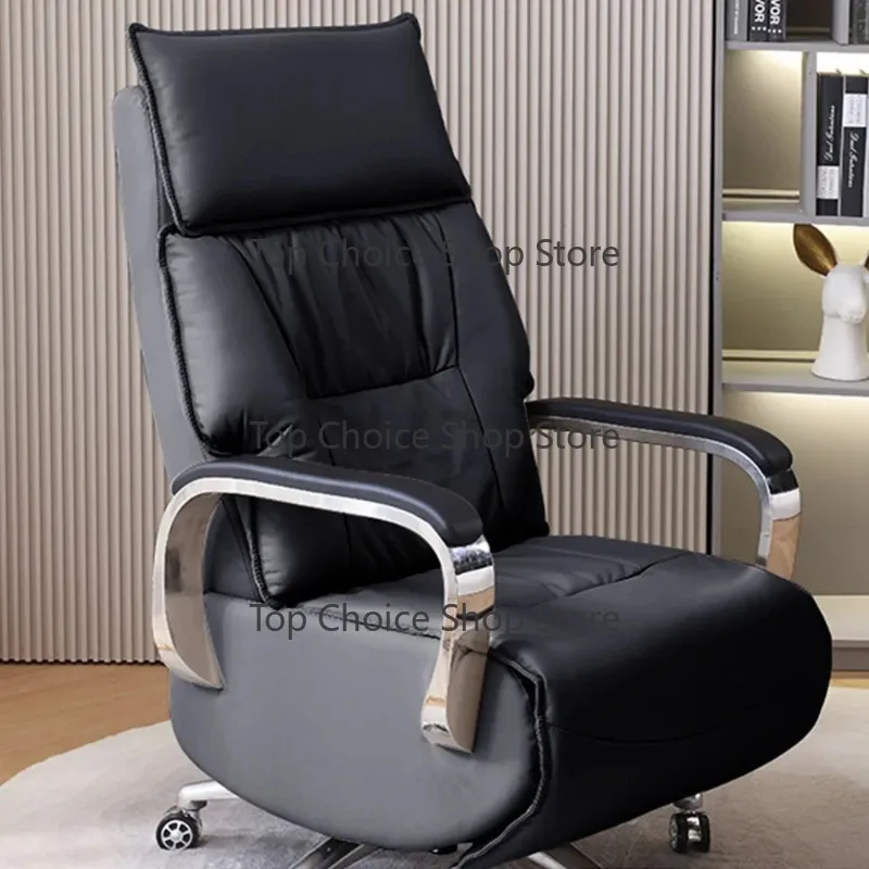 Modern Ergonomic Leather Swivel Office Chair Adjustable Reclining Executive Business Work Seat