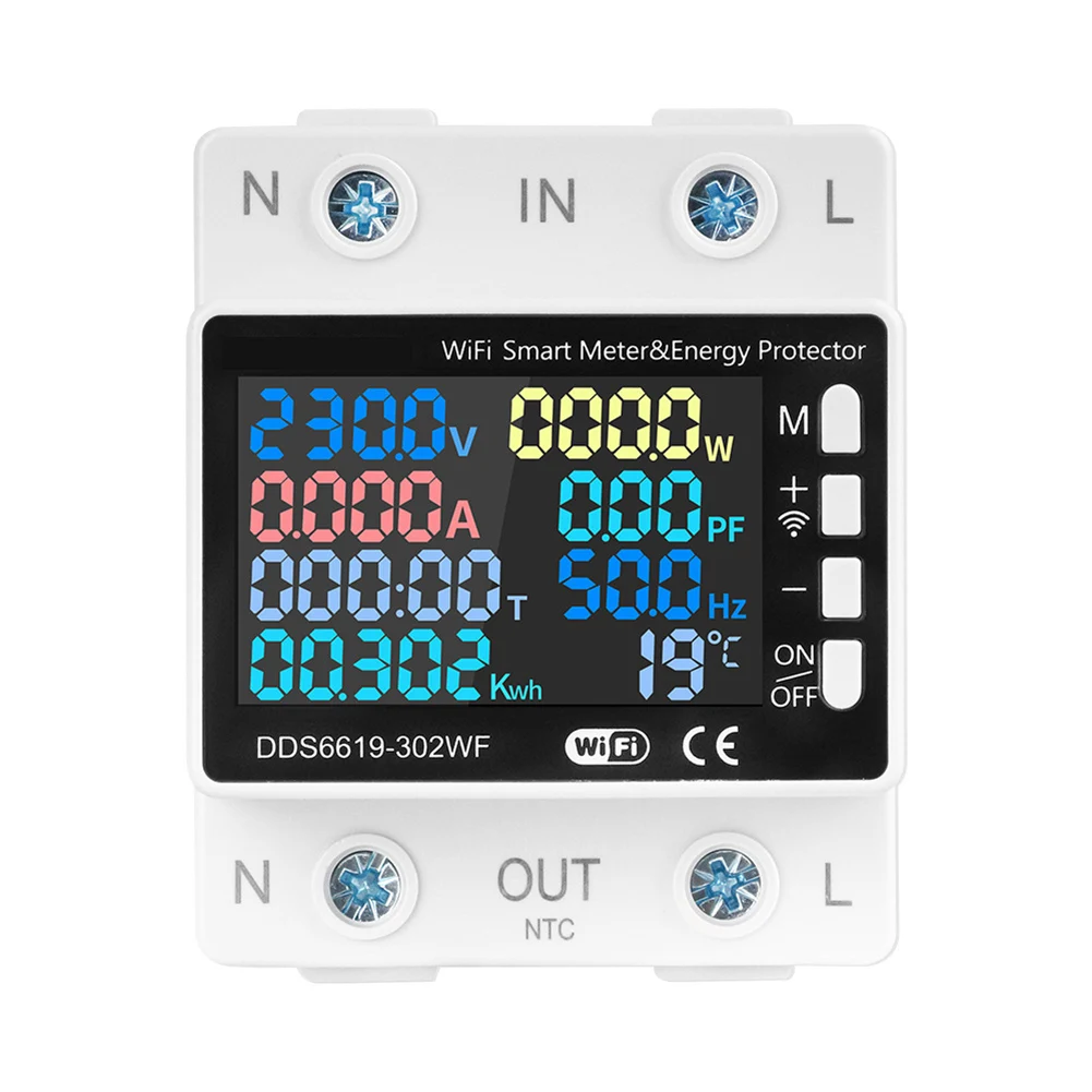 Flame-retardant Material Housing for Energy Meter Digital Usage WiFi for Smart Energy Meter For Energy Cost Saving
