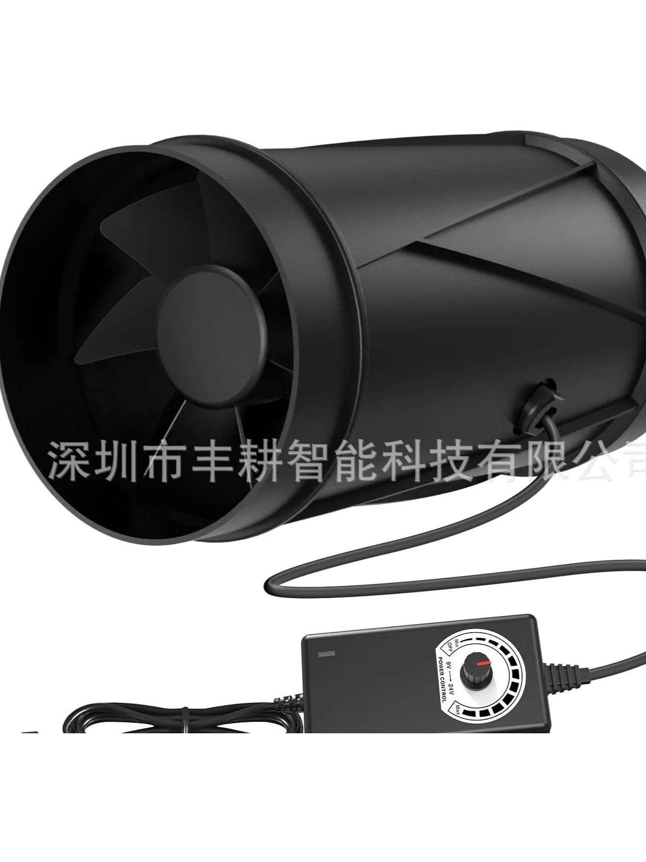 6 Inch EC Duct Fan with Knob Speed Controller inline ventilation blower for HVAC system, room air exchange
