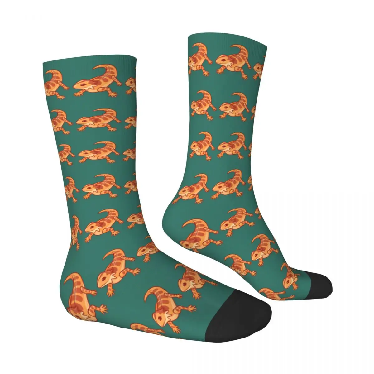 Cute Bearded Dragon Lizard Crawling Pets Socks Male Mens Women Winter Stockings Harajuku