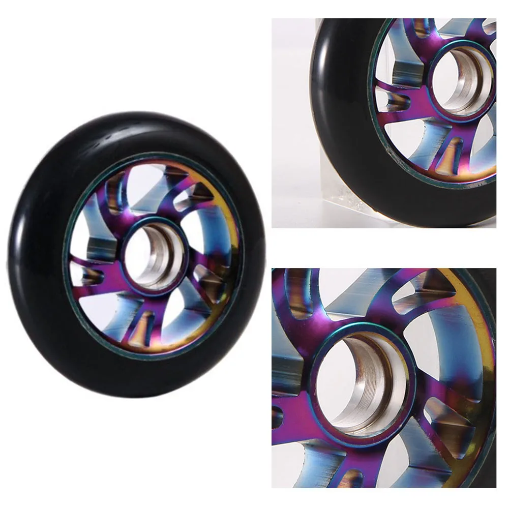 

1 Pcs 100mm Stunt Scooter Wheels Aluminum Alloy Wheel Hub Pro Scooter Wheels Bearing Scooter Accessories