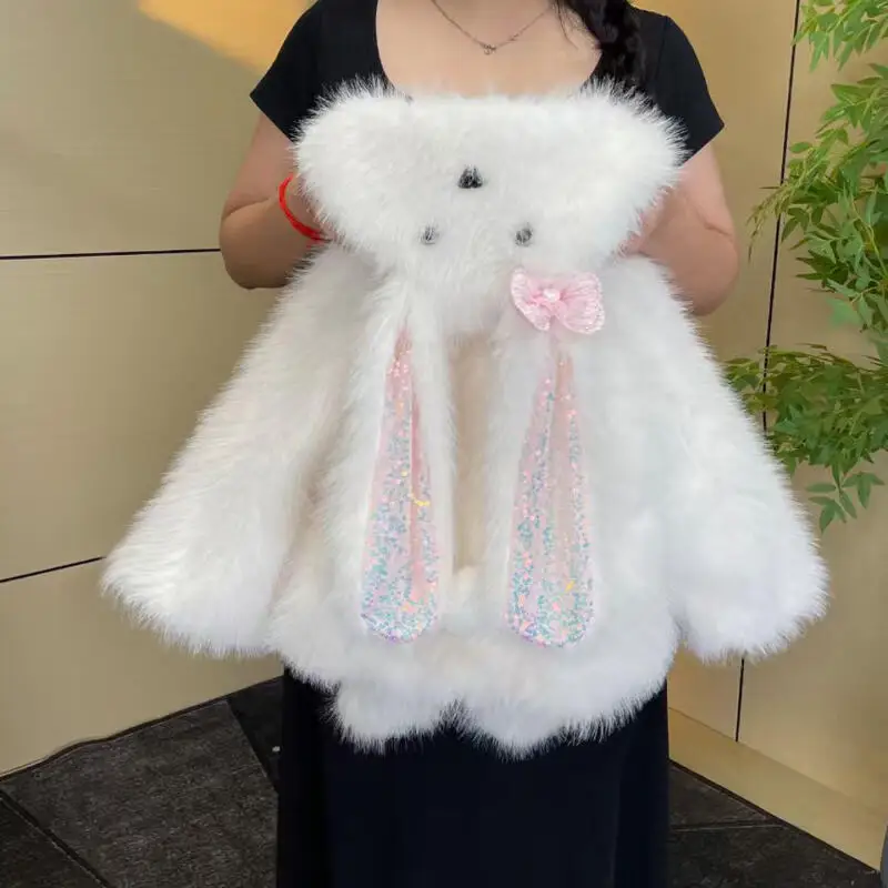 

Kawaii Girl Fashion Keep Warm Hooded Coat Cotton-Padded Jacket Student Winter Cartoon Casual Thicken Tops Children's Clothing