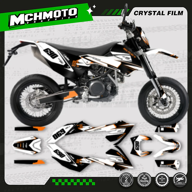 

MCHMFG New Style Motorcycle Graphics Decals Stickers Kit For KTM SMC690 LC4 2008 2009 2010 2011