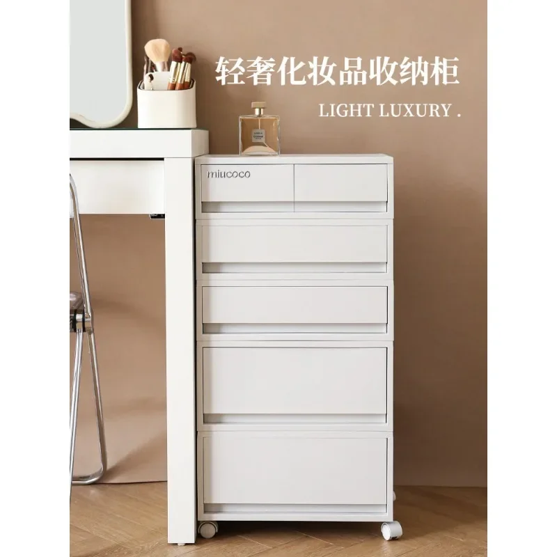 Cosmetics Storage Cabinet Removable Skin Care Products Drawer Desktop Dresser Storage Box Floor Cart Shelf