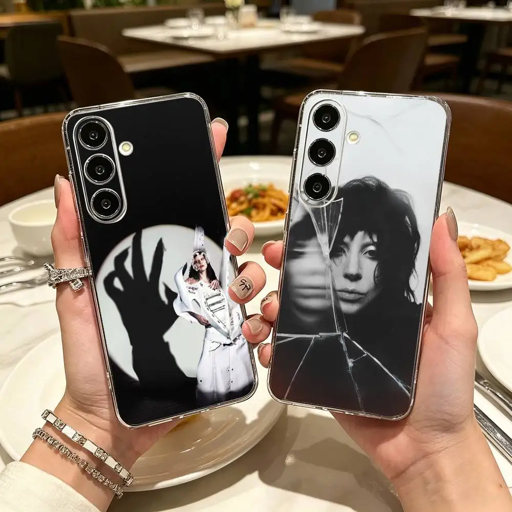 

MAYHEM L-LADY GAGA Clear Hard Phone Case For Samsung A71, A70, A52, A51, A40, A30,Transparent Cover