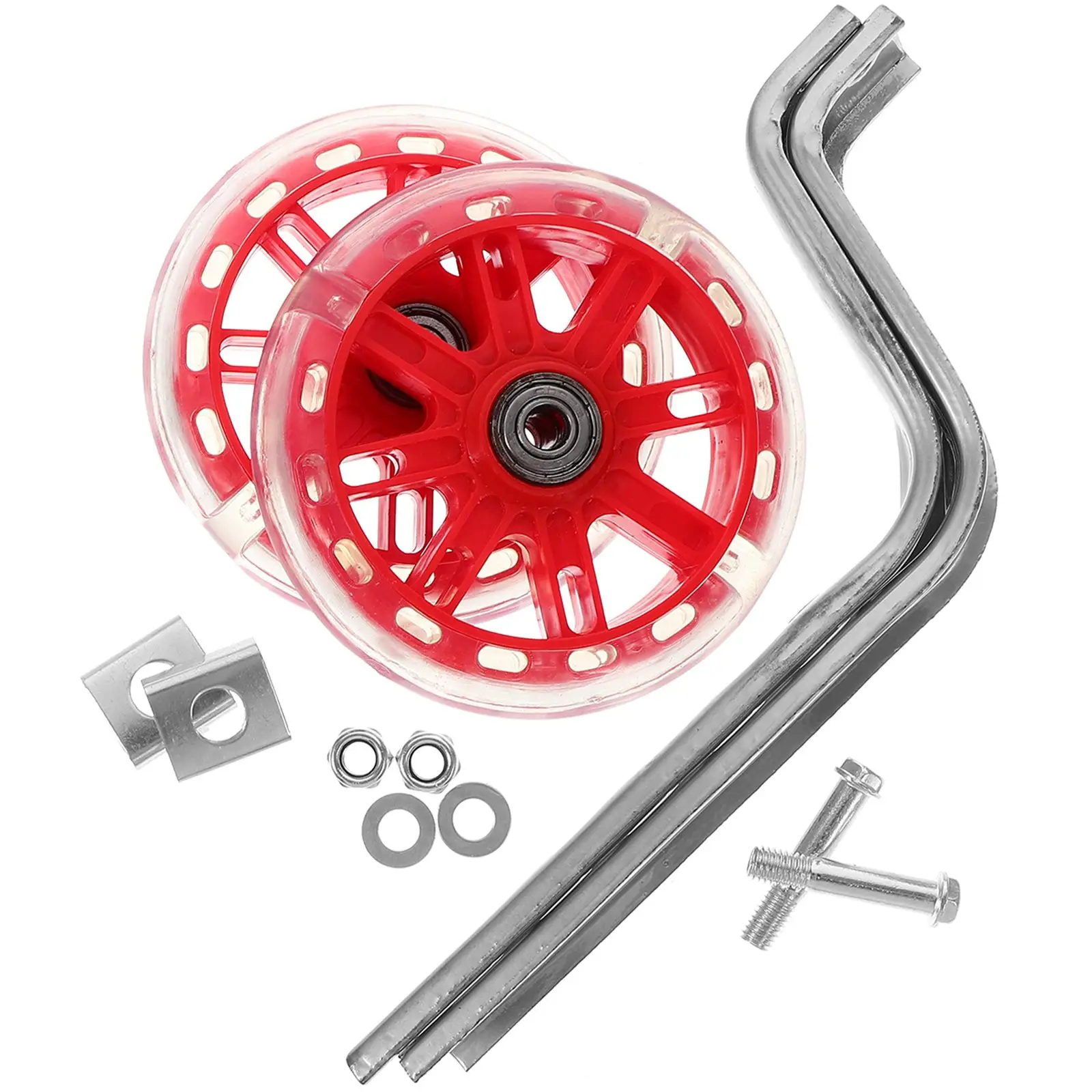 

Бесшумные вспомогательные велосипедные тренировочные колеса, прочные регулируемые детские аксессуары для балансировки и велоспорта, высокая прочность