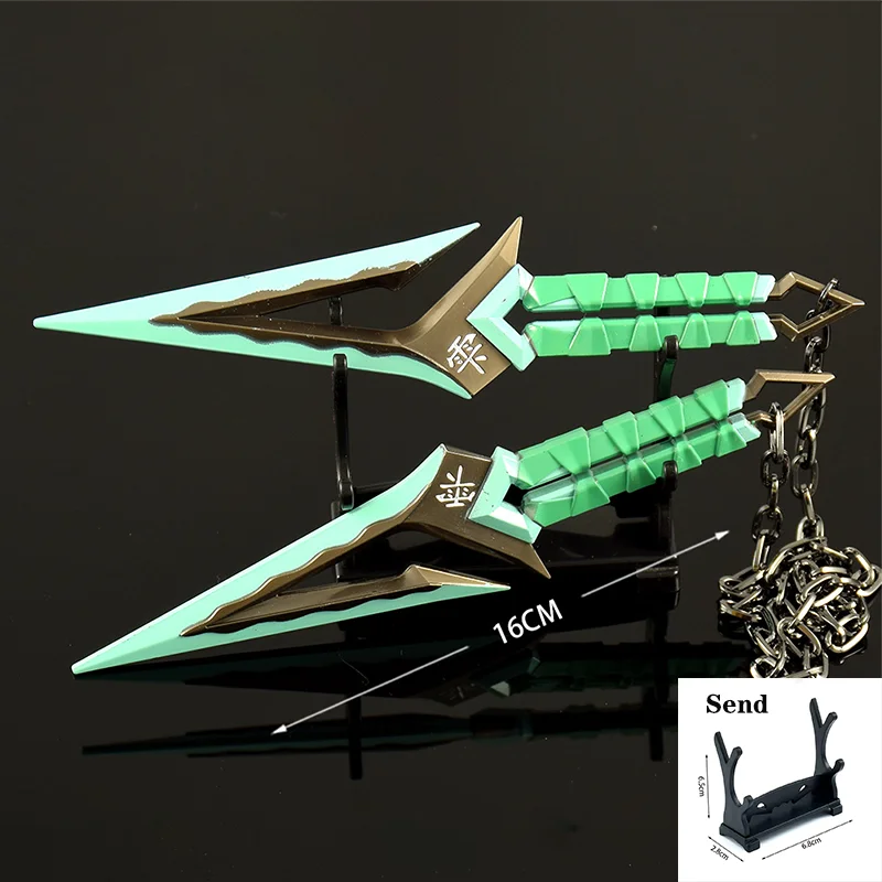 16cm Valorant Kuronami No Yaiba Figurka Akcji Całkowicie Metalowa Gra Nóż Zabawka Miecz Dekoracja Kolekcja Prezent Ozdoba na Biurko