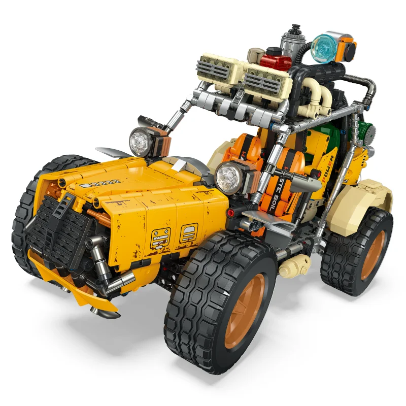 

Building Blocks Off-Road Vehicle, Wasteland-Style Realistic Assembly Model, Collectible Toys for Kid Boys Aldult Birthday Gifts