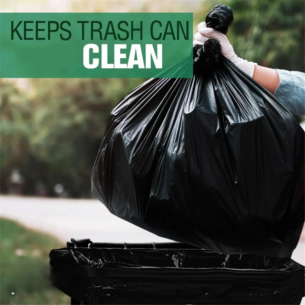 A25I 100pcs Property Management Garbage Bags Large Sanitation Garbage Bags Flat-Top, Thickened, Oversized Plastic Bags