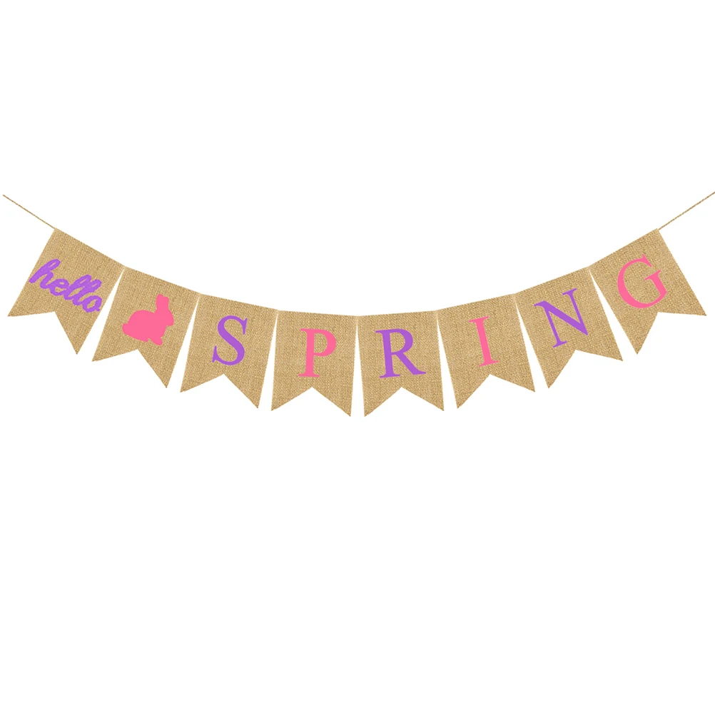 

Burlap Bunting Banner Swallow Tail Decorative Hanging Party Supplies Festival Decoration Colorful Wedding Banner