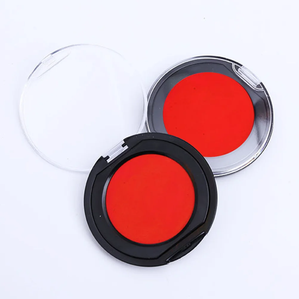 Mini Round Ink Pad Portable Oil-Based Stamp Pad for Office Financial Documents Reusable File Stamping Accessory
