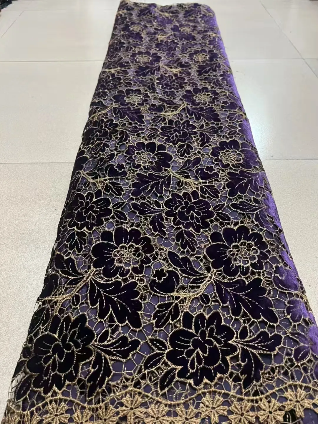 African Velvet Tassel Lace Fabric with Intricate Embroidery Laser Cut Traditional Nigerian Attire 2025 Drapes Designs Material