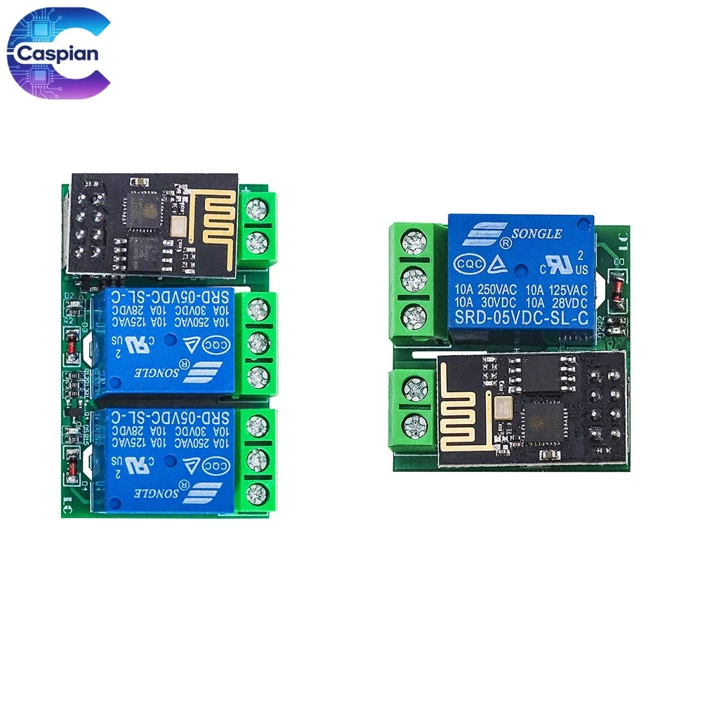 10Pcs ESP8266 ESP-01/01S WiFi Relay Module, 1/2-Channel Smart Home for Arduino