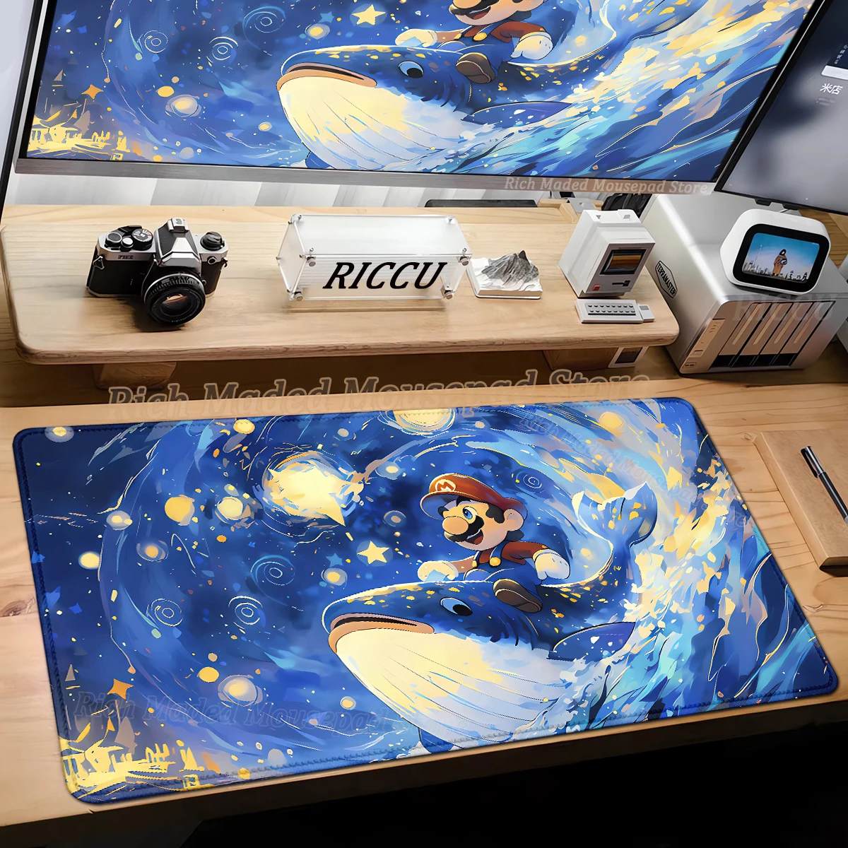 

Gamer Desk Mat Super M-mario Extended Mousepad XXL Pc Mouse Pad Office Desk Pad Large Mausepad Non-slip For Office Computer Rug