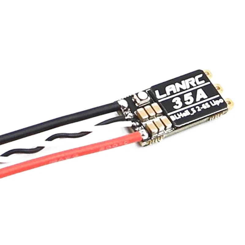 LANRC 45A 35A BLHeli_S ESC 2-6S Lipo Brushless Electronic Governor with LED Light Support DSHOT125/300/600 for Crossing Drones