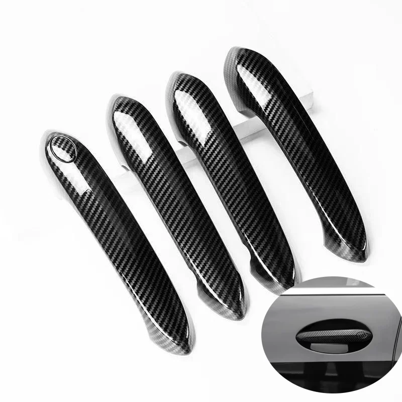 Carbon Fiber Car Door Handle Cover Trim Exterior Decoration for BMW 3 G20 G28 8-Series G14 G15 G16 X4 G02 X5 G05 X7 G07 X6 G06