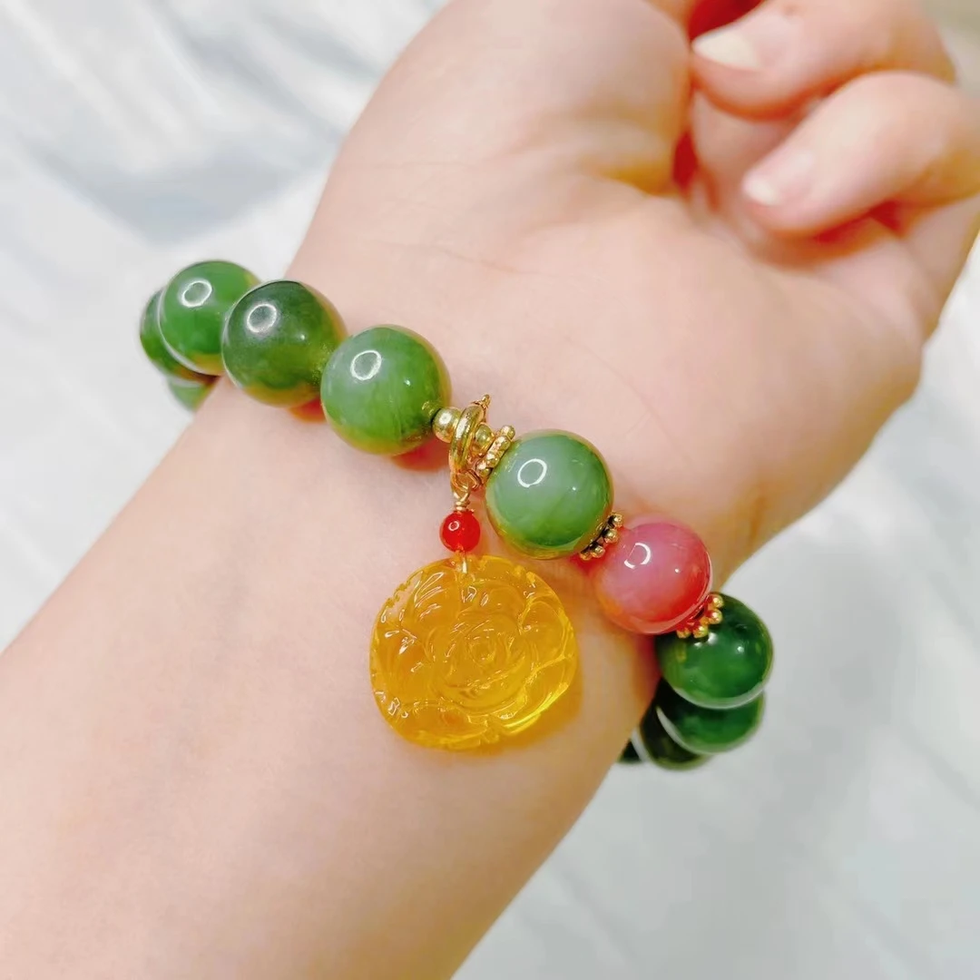 top-level Natural Hotan Jasper Bracelet DIY Handmade Perfect Elegant Bangle Certified Hetian Jade Handring Jewelry