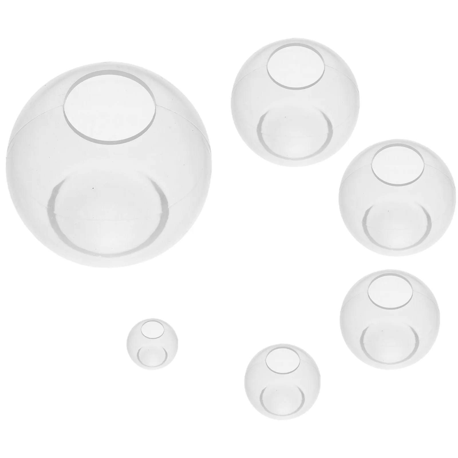 

6Pcs Water Crystal Ball Molds Silicone Sphere Mold for DIY Craft Making Round Shape Handicraft Casting Decorative Ball